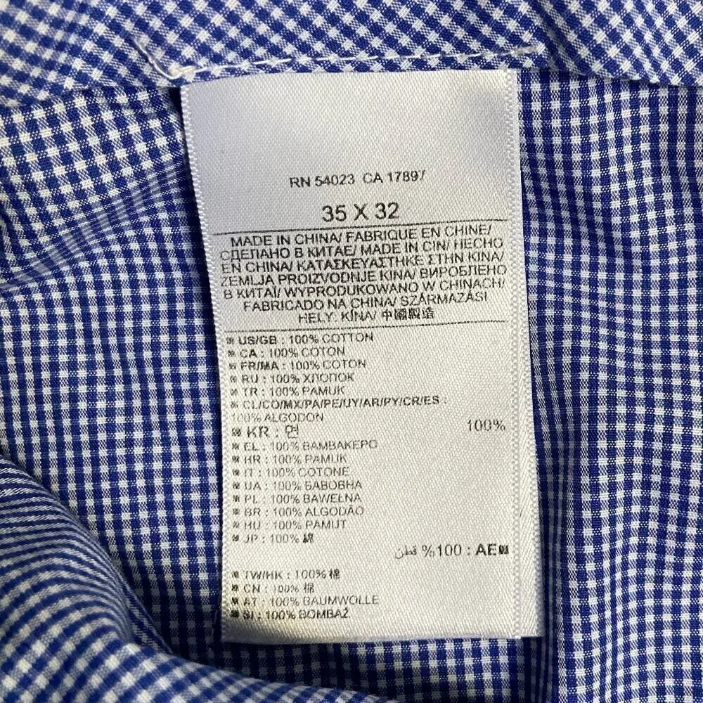 Banana Republic Non-Iron Tailored Slim Fit Cotton Pants Chinos Khakis Blue 35X32
